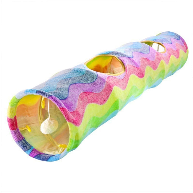 Ring Paper Double Layer Foldable Cat Tunnel Pet Toy